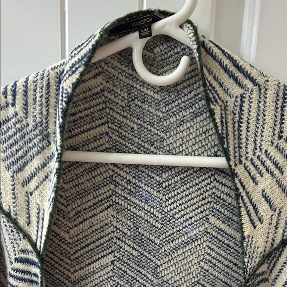 Chevron Patterned Open Front Sweater - Picture 7 of 7